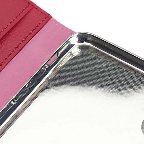 ハクバ Fineseed（ファインシード）iPhone 13 mini用本革ケース ピンク