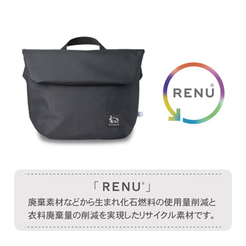 廃棄衣料などから生まれたリサイクル素材RENU（R）を採用