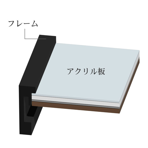 ハクバ 樹脂製額縁 ZEROフレーム GA-01 2Lサイズ ブラック