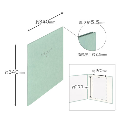 ハクバ スクウェア台紙 No.2020 A4サイズ 1面 アクア