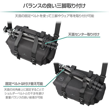 バランスの良い三脚取り付け