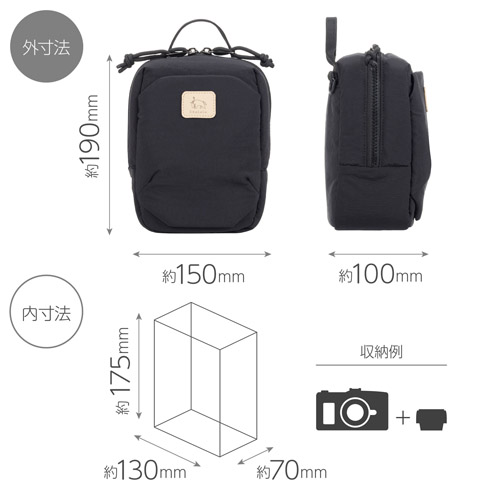 Chululu（チュルル） ルモ ミニショルダーバッグ ブラック カメラバッグ