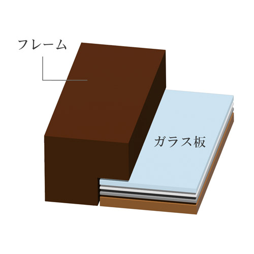 ハクバ 木製額縁 MM-01 4切サイズ ブラウン
