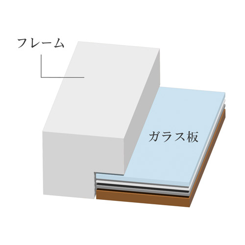 ハクバ 木製額縁 MM-01 6切サイズ スタンド付 ホワイト