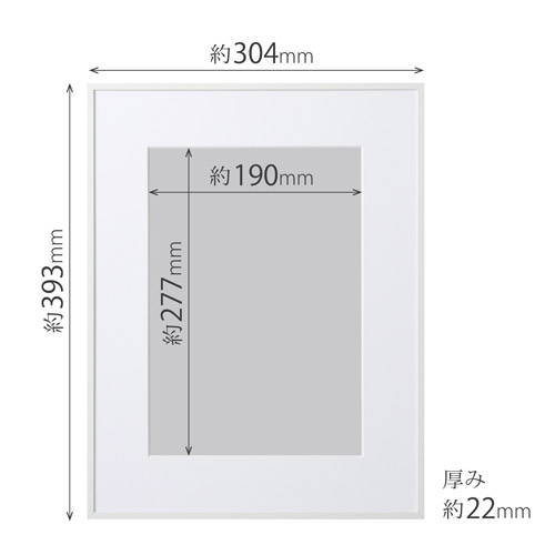 ハクバ アルミ額縁 HFA-03 A4サイズ ホワイト
