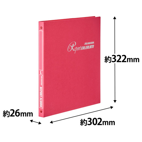 写真収納アルバム ハクバ レポートアルバム L Lサイズ120枚収納（10シート入）レッド