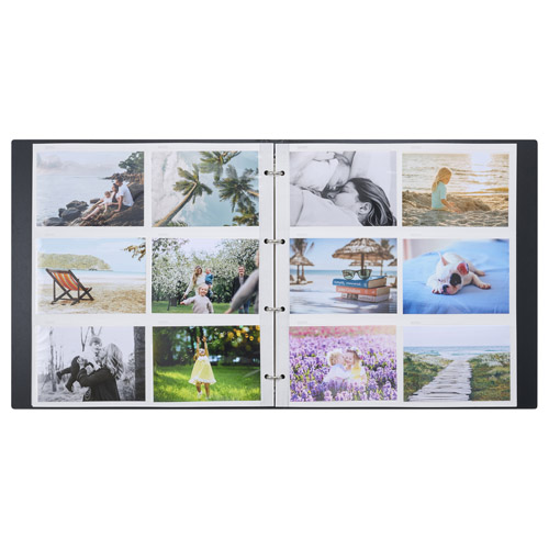 写真収納アルバム ハクバ レポートアルバム L Lサイズ120枚収納（10シート入）ブラック