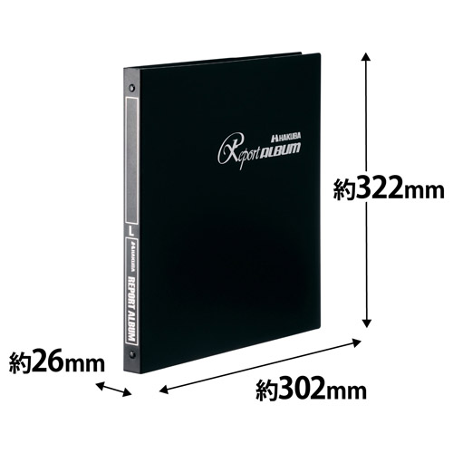 写真収納アルバム ハクバ レポートアルバム L Lサイズ120枚収納（10シート入）ブラック