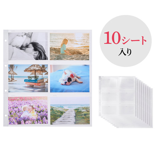 写真収納アルバム ハクバ レポートアルバム用替台紙 Lサイズ （10シート入）