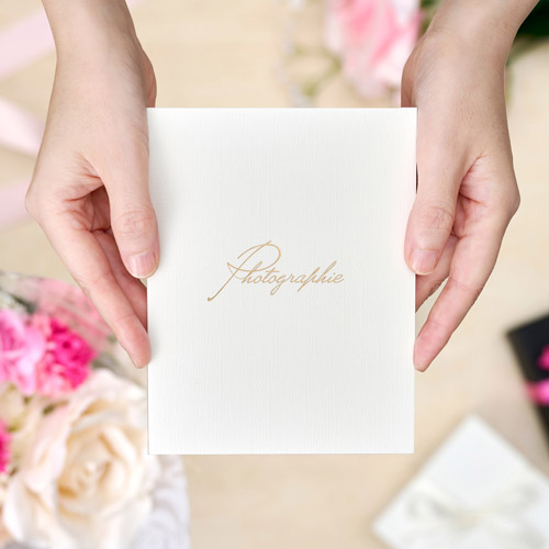 ハクバ フォトメッセージカード ランス グラース Lサイズ 2面 タテ ホワイト