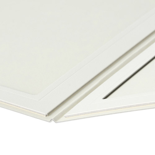 ハクバ フォトメッセージカード ランス グラース Lサイズ 2面 ヨコ クリーム