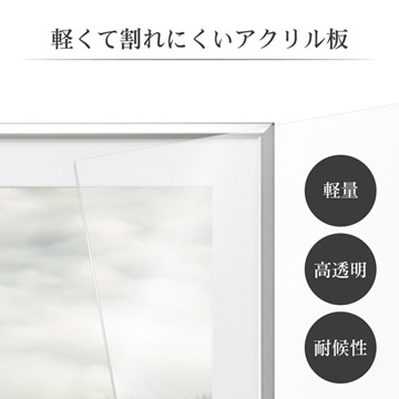 前面板には軽くて割れにくいアクリル板を使用。