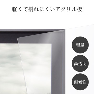 前面板には軽くて割れにくいアクリル板を使用。