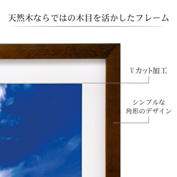 木製額縁 写真用「MM-01」ワイド6切 - 写真産業