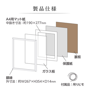 SL写真(額縁入り) 木製額縁 写真用「MM-01」ワイド4切 - 写真産業