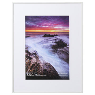 アルミ額縁「HFA-03」A4サイズ ホワイト