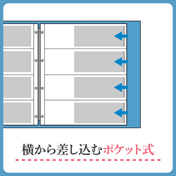 横から差し込むポケット式アルバム。
