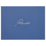 フォトメッセージカード ランス グラース 2Lサイズ 2面 ヨコ ネイビー