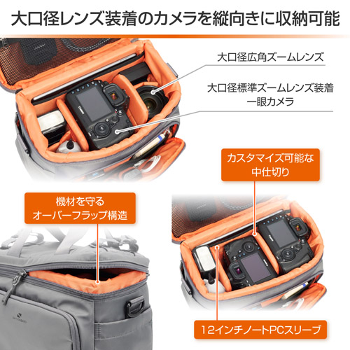 GW-STANDARD ブロス ショルダーバッグ 8 グレー - ハクバ写真産業