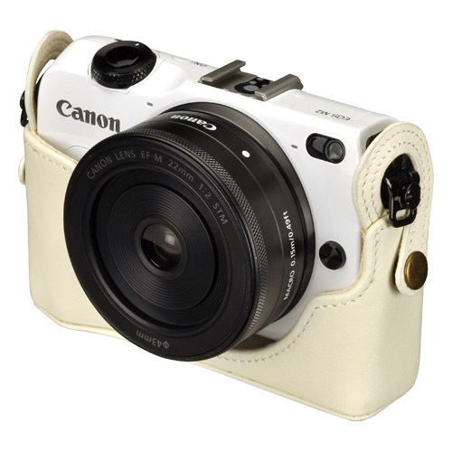 ハクバ 本革ボディケース Canon EOS M2 専用 / ホワイト