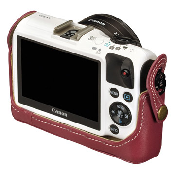 ハクバ 本革ボディケース Canon EOS M2 専用 / レッド